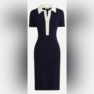 NWT J Crew Short-sleeve contrast-trim sweater-dress size XXS